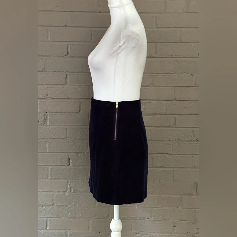 J.Crew navy blue corduroy side zipper skirt 0
